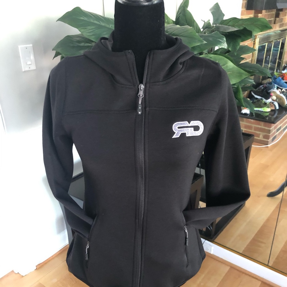 Women's Black Full Zip Tech Hoodie
